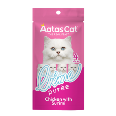 Aatas Cat Creme Puree Chicken with Surimi 14g x 4s, AAT3562, cat Treats, Aatas, cat Food, catsmart, Food, Treats